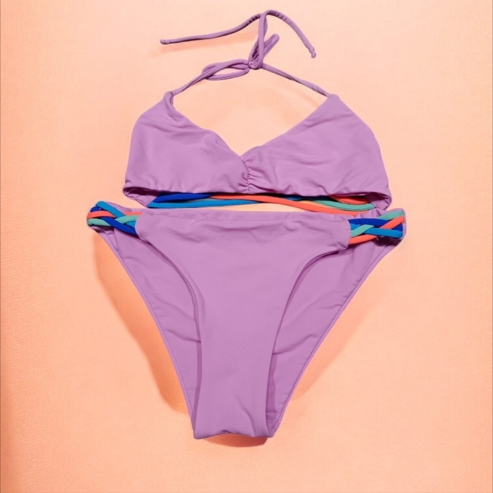 Mara Hoffman Kids Lilac One Piece Swimsuit Sz S And Xs